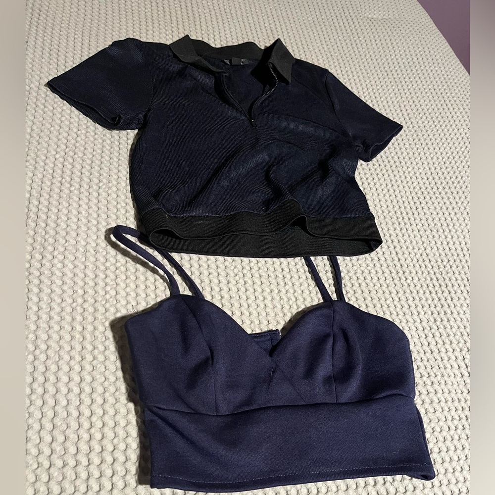 Topshop Navy Apparel Set